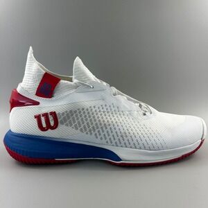 Wilson Kaos Rapide SFT Men Size 12 White All Court Tennis Pickleball Shoes NEW